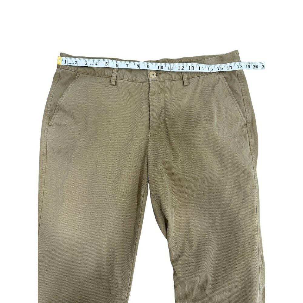 Aspesi ATA Italian 54 / US 36x34 Khaki Chino Pants Mens Trousers - Picture 6 of 8